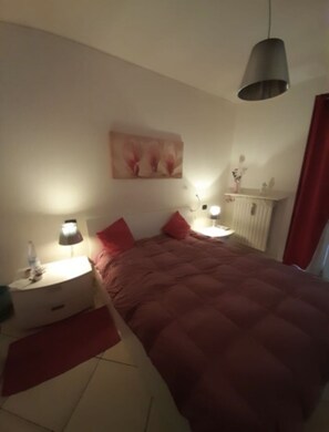 Apartment, 1 Queen Bed | 1 bedroom, iron/ironing board, bed sheets