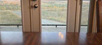 Spectacular views from this cabin tucked on a hillside