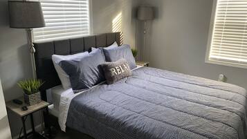 1 bedroom, iron/ironing board, travel crib, WiFi