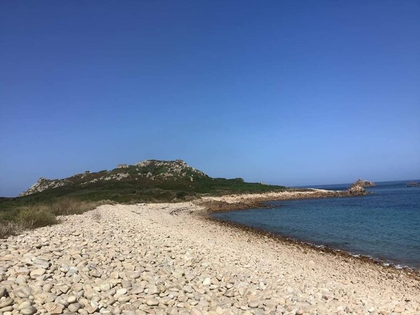 靠近海滩、沙滩椅