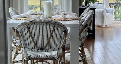 Tennis Courts in front and the ever changing Marsh in back. Golf cart included.