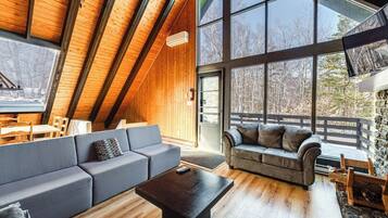 TV, fireplace, stereo