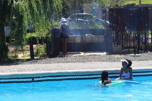 A heated pool