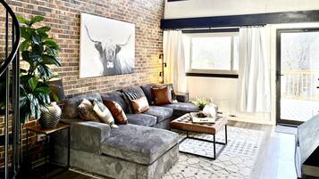 Smart TV, fireplace, video games, books