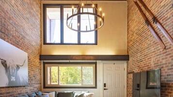 Smart TV, fireplace, video games, books