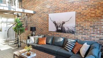 Smart TV, fireplace, video games, books