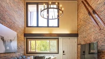 TV connectée, cheminée, jeux vidéo, livres