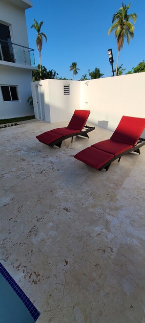 Terrace/patio - Romantic family friendly condo 5 min from beautiful Playa Bonita (Las Terrenas)