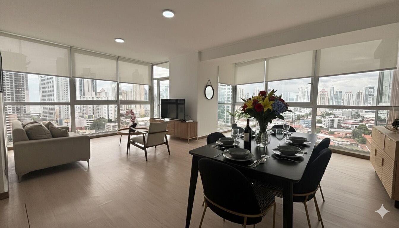 Departamento, 3 habitaciones | Área de sala de estar | Smart TV de 32 pulgadas con canales digitales, televisión y Netflix 