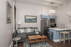 Condo, 1 Queen Bed with Sofa bed, Kitchen | Living area | 40-inch TV with digital channels - Heart of Mainstrasse Apt 2 (Covington)