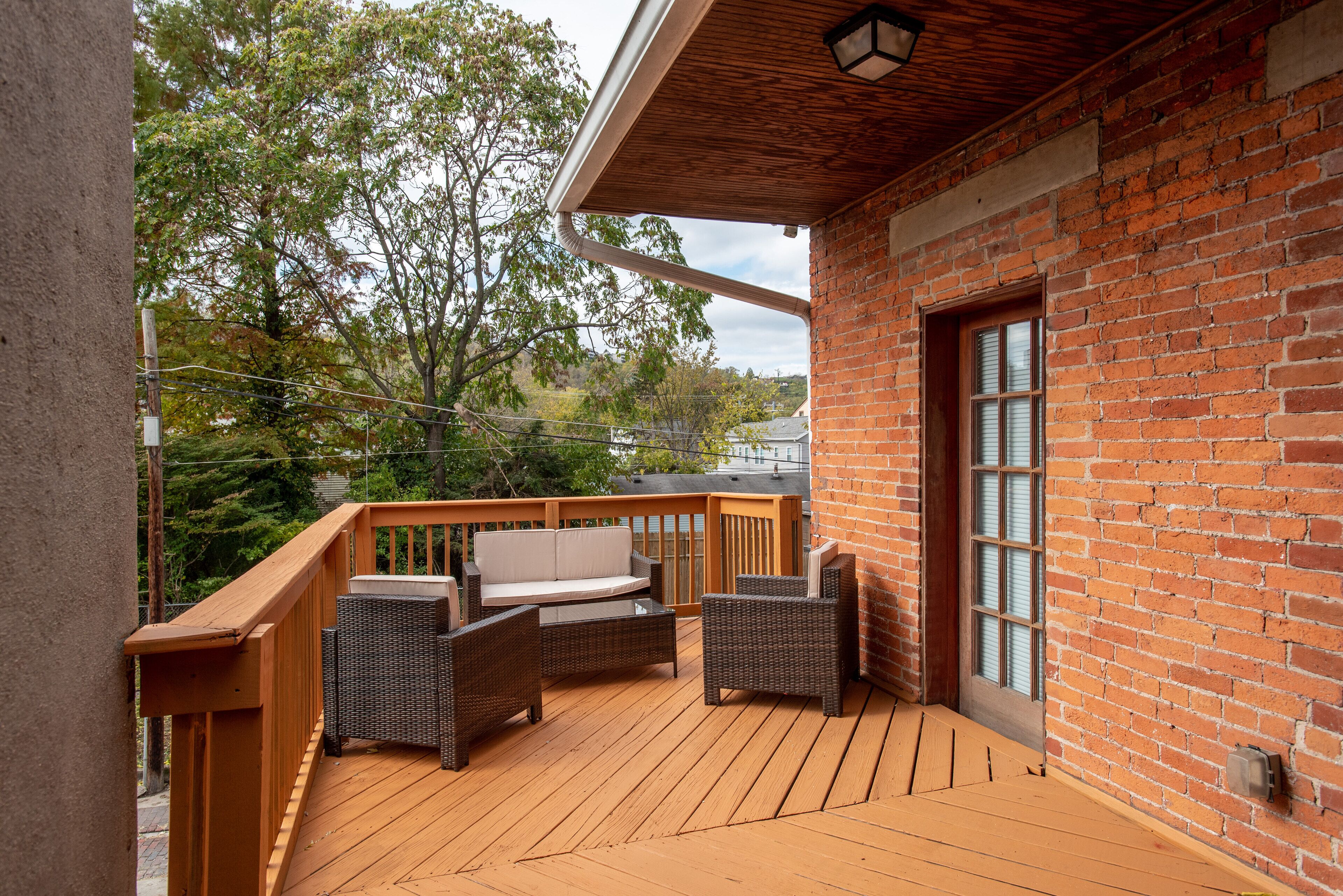 公寓客房, 2 張加大雙人床, 廚房, 花園景 | 陽台