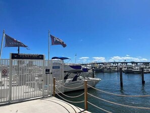 Enjoy waterfront views and docking services at the VENETIAN marina.