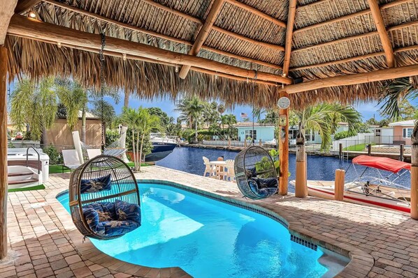 Outdoor pool, a heated pool