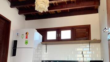 Standard Chalet | Private kitchen | Full-size fridge, stovetop, coffee/tea maker, blender