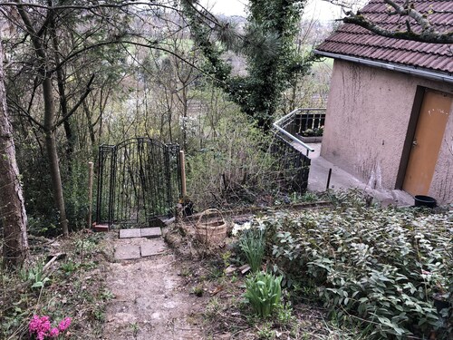 Renovierte Holz-Lehmhütte mit Bestandschutz im Naturschutzgebiet