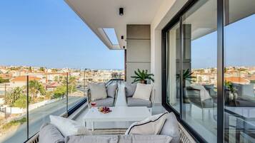 Apartemen, 3 kamar tidur, balkon, pemandangan kota | Balkon