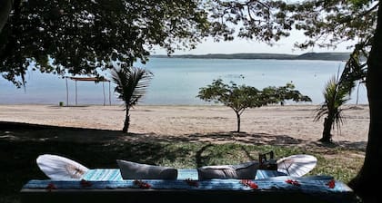 Log Cabin On And Overlooking a 9km Lagoon
