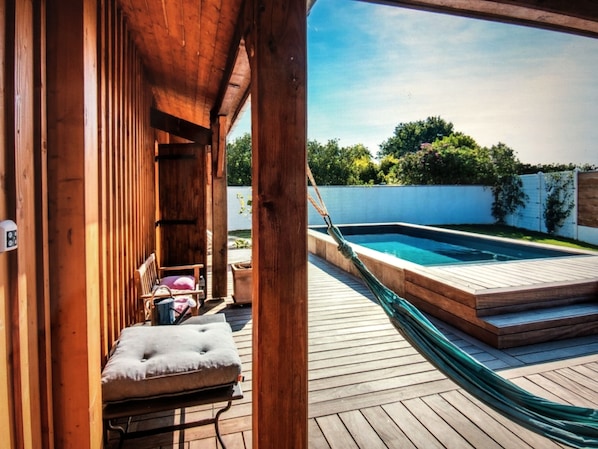 Outdoor pool, a heated pool