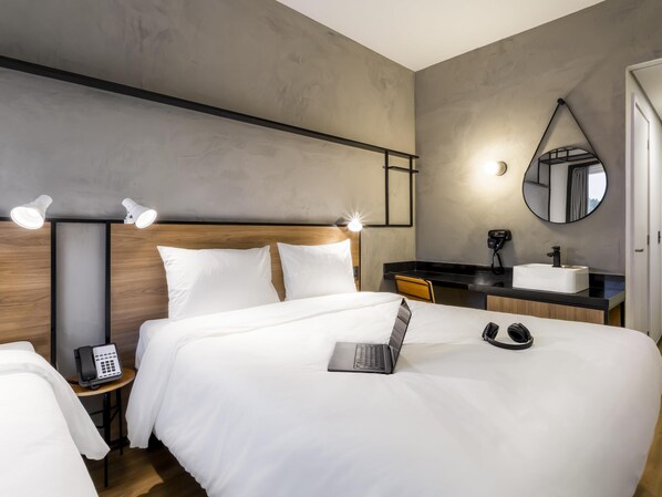 Standard Room, Multiple Beds | In-room safe, soundproofing, iron/ironing board, free WiFi