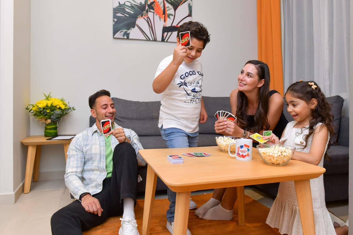 Premium bedding, memory foam beds, in-room safe, desk