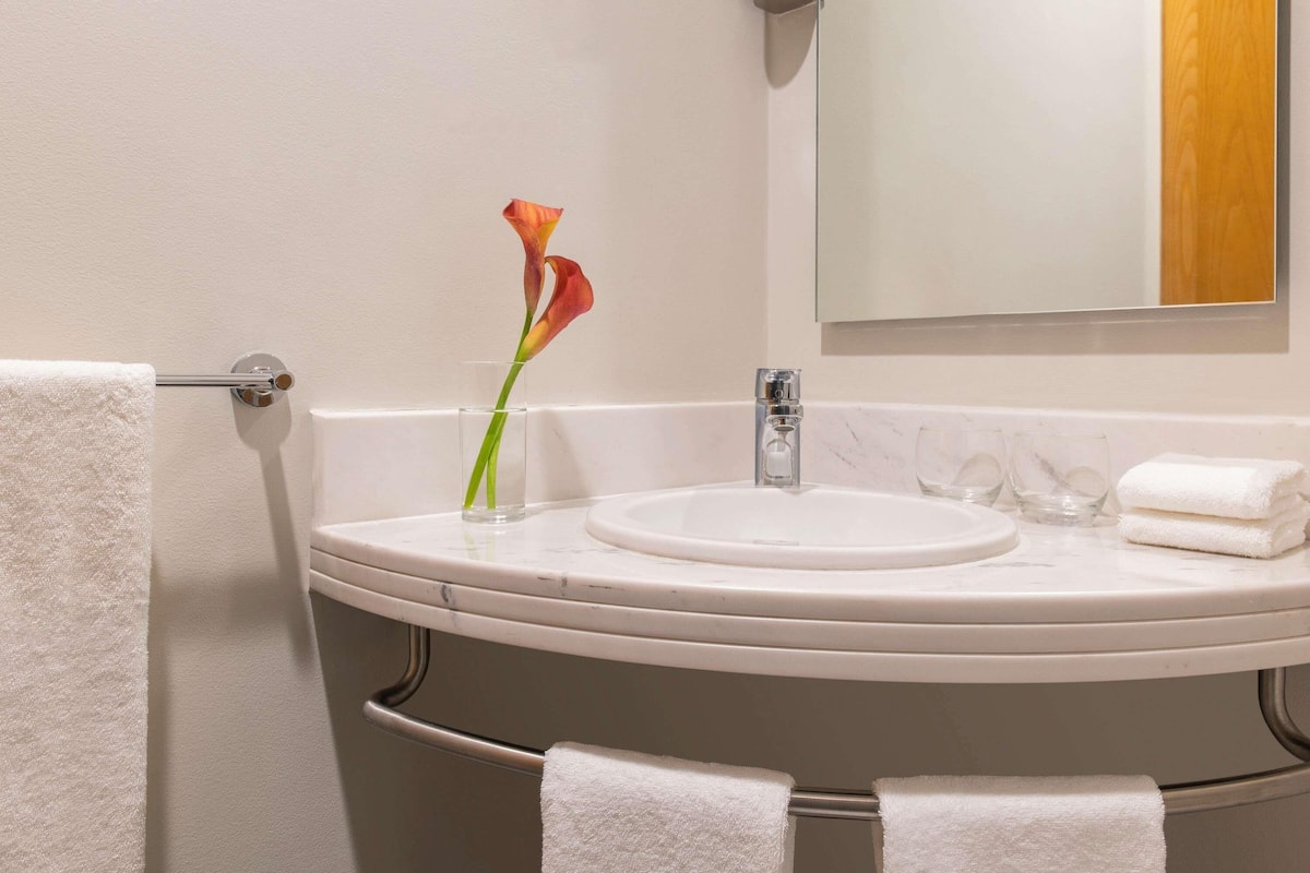 Premium bedding, memory foam beds, minibar, in-room safe
