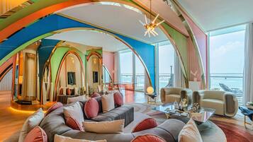 Suite, Multiple Beds (Designer) | Hypo-allergenic bedding, minibar, in-room safe, desk