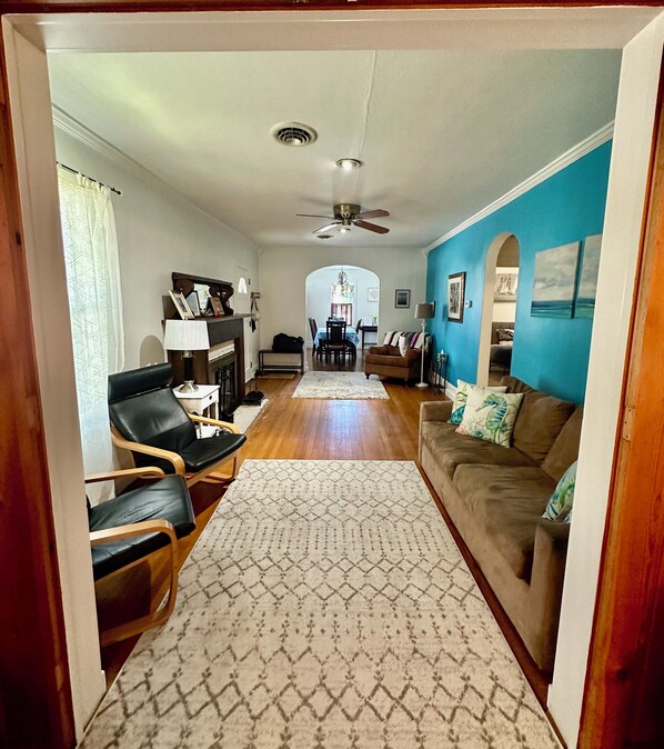 Smart TV, foosball, books