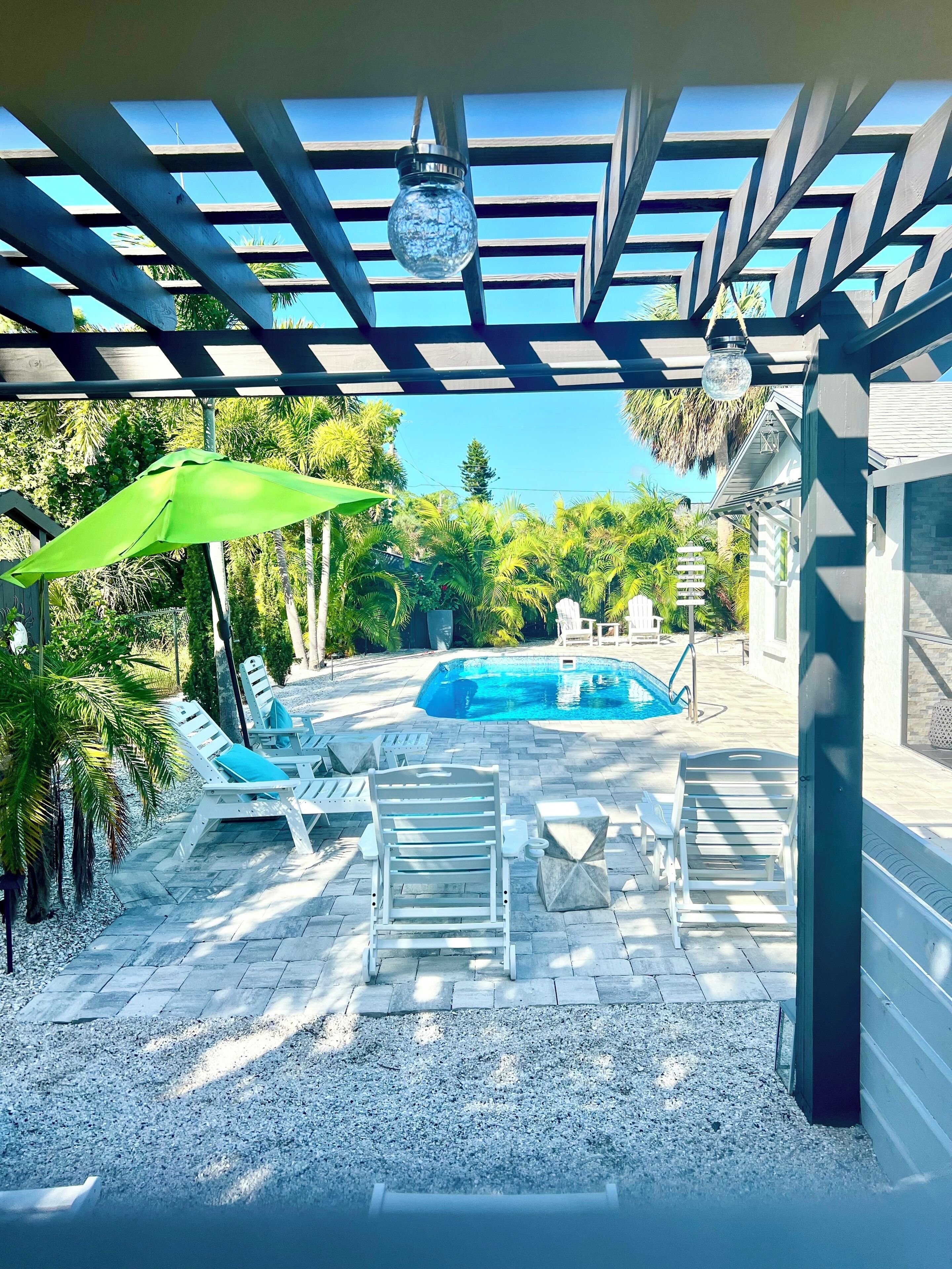 Piscine extérieure, piscine chauffée