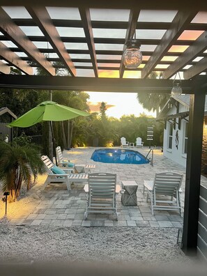 Outdoor pool, a heated pool