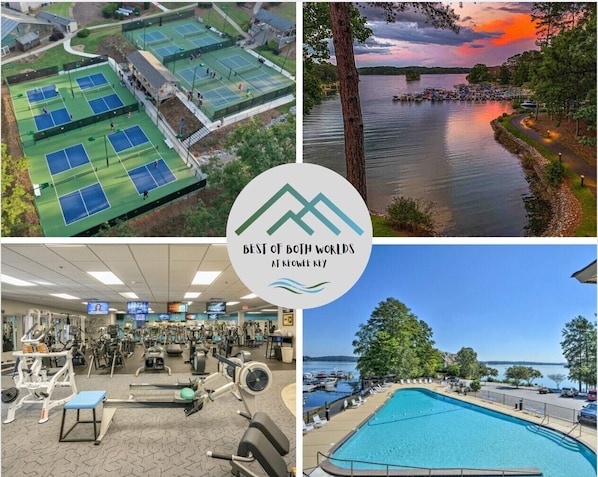Experience a balance of fitness, leisure, and nature at Kewee Key, featuring tennis courts, a serene lake view, an indoor gym, and a swimming pool.