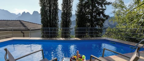 Family Villa, Multiple Bedrooms, Mountainside (Villa Panorama with private pool) | Pool | Seasonal outdoor pool