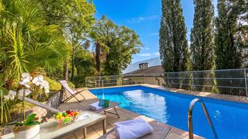Family Villa, 3 Bedrooms, Balcony, Mountainside (Villa Panorama with private pool) | Pool | Seasonal outdoor pool
