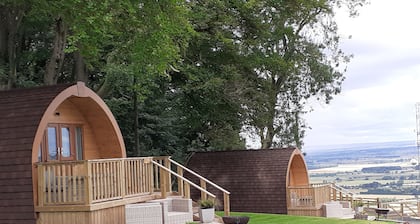 Luxury Glamping Pods on a secluded quiet site.