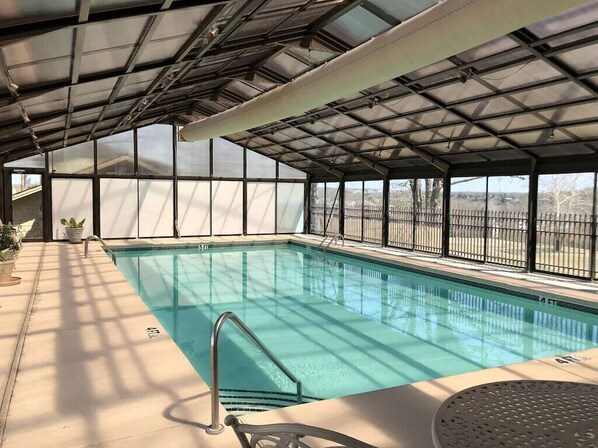 Indoor pool, a heated pool