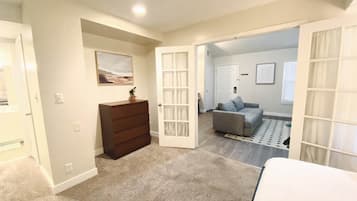 2 bedrooms, iron/ironing board, travel crib, WiFi