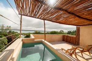 Suíte estúdio luxo, 1 cama King | Terraço/pátio