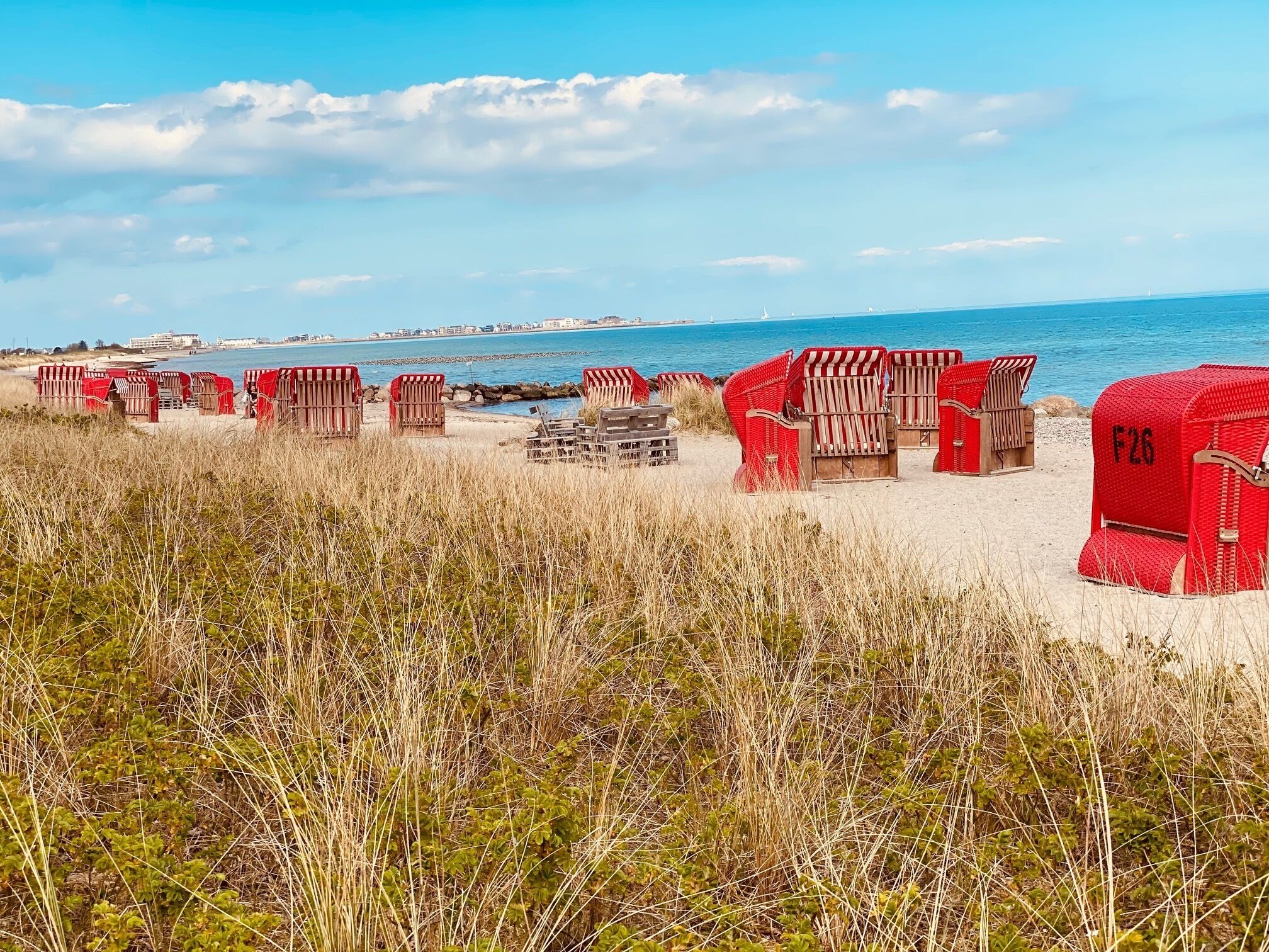 ビーチの近く、サンラウンジャー
