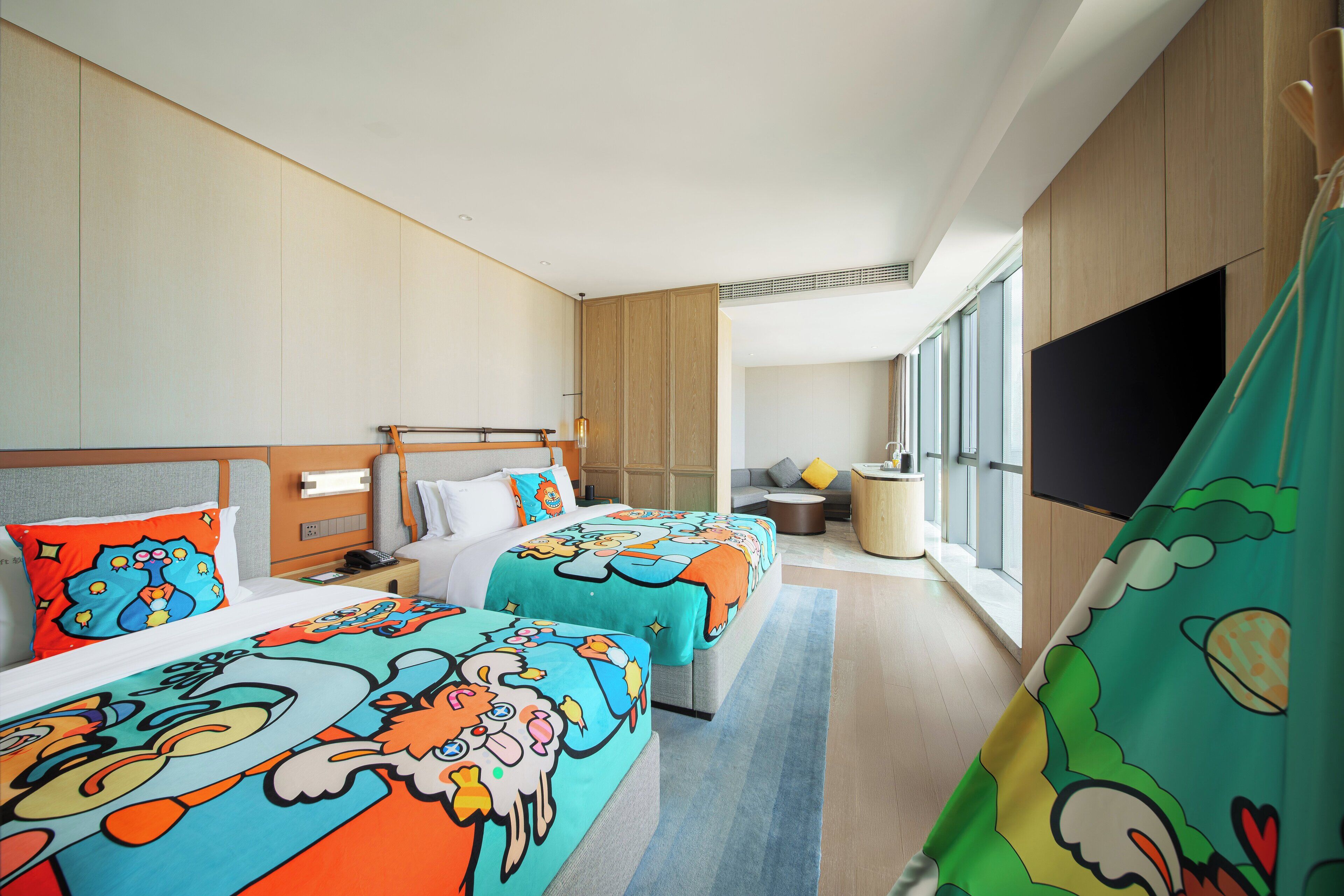 Premium-Zimmer, Mehrere Betten (Kids Theme) | Hochwertige Bettwaren, Daunenbettdecken, Pillowtop-Betten, Zimmersafe