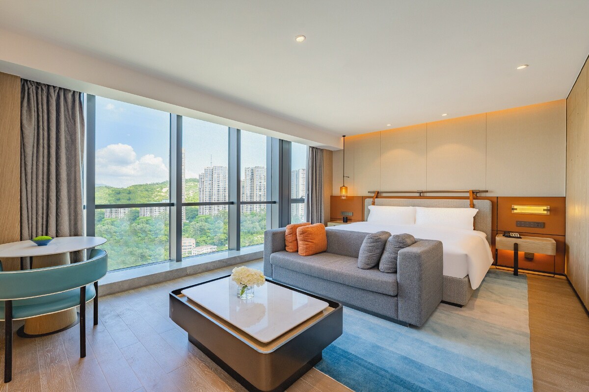 Premium kamer, 1 kingsize bed, uitzicht op stad | Luxe beddengoed, donzen dekbedden, pillowtop-bedden