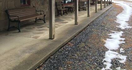 Lakeside view at Camp Golden Pond and affordable lodging for Penn State Events.