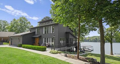 Whiskey Sunsets: Stunning Peninsula Retreat with Panoramic Lake Views, Dock, Hot Tub, and More!