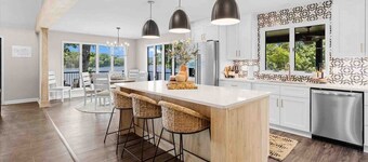 Whiskey Sunsets: Stunning Peninsula Retreat with Panoramic Lake Views, Dock, Hot Tub, and More!