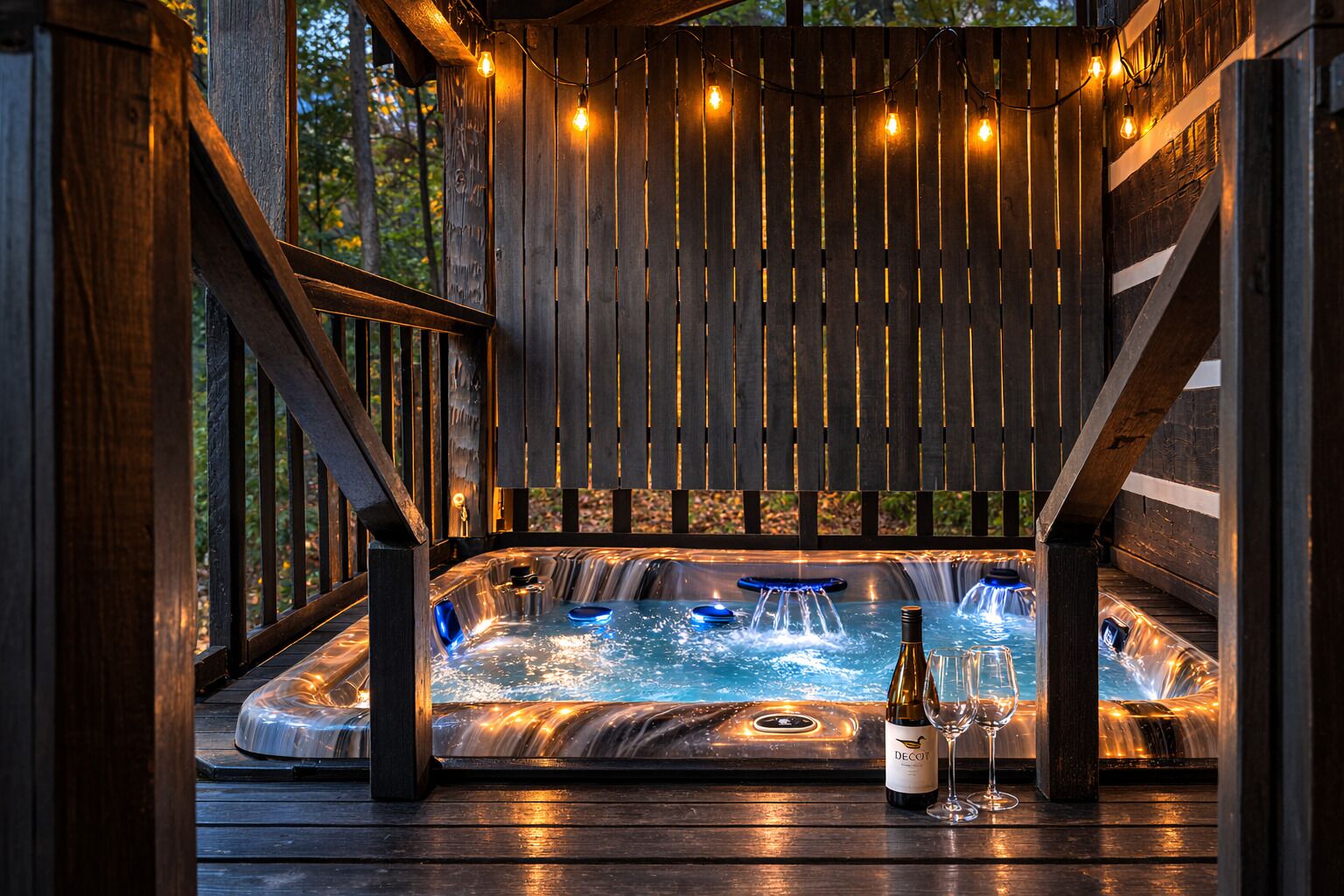 Outdoor spa tub