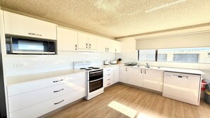 Microwave, oven, stovetop, dishwasher