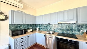 Microwave, oven, stovetop, toaster