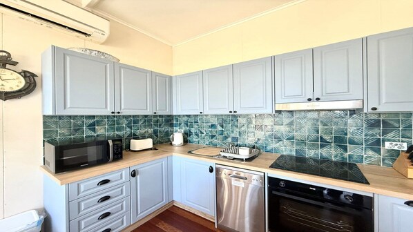 Microwave, oven, stovetop, toaster