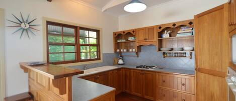Microwave, oven, stovetop, toaster
