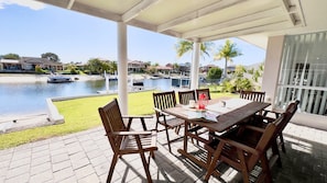 Outdoor dining - Anchorage Waterfront Unit - Lifestyle Yamba (YAMBA)