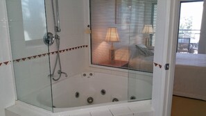 Shower, jetted tub