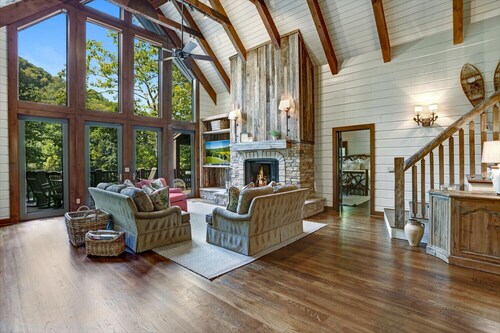 Sparkling Waters Lakefront Retreat | Scenic Lake Glenville & Mountain Views With Hot Tub